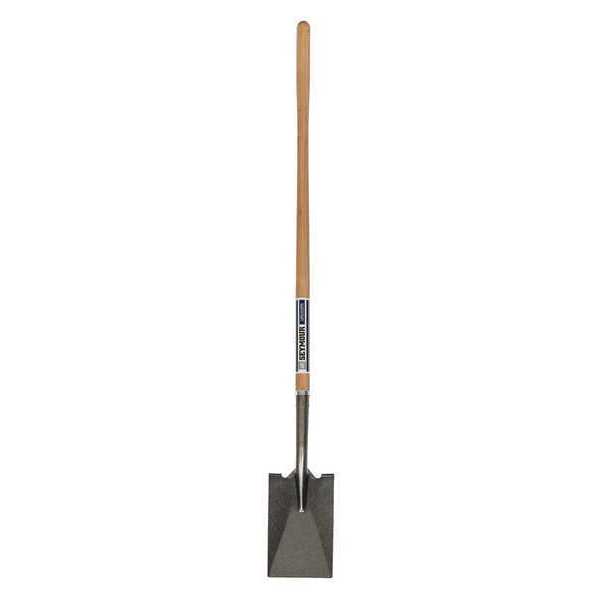 Seymour Midwest 16 ga Rear Turn Step Garden Spade Shovel, Steel Blade, 48 in L Natural Hardwood Handle 49153