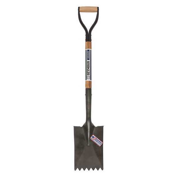 Seymour Midwest Notched Roofing Spade Shovel, Steel Blade, 29 in L Natural Hardwood Handle 49169