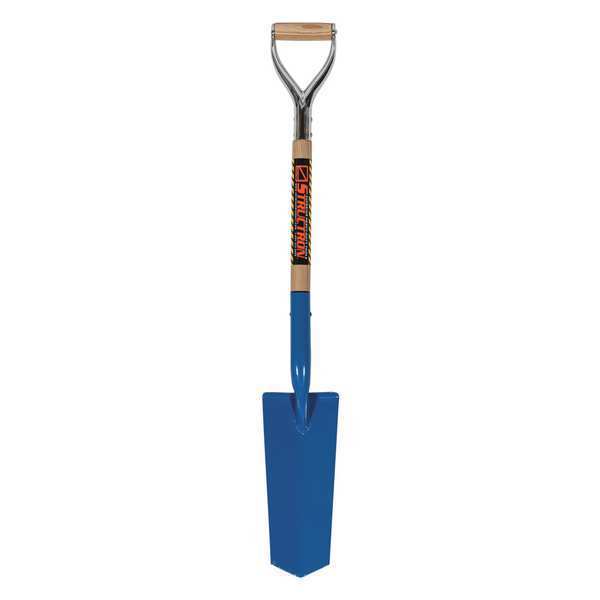 Kenyon 14 ga Front Turn Step Drain Spade Shovel, Steel Blade, 27 in L Natural Hardwood Handle 49337