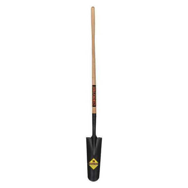 Seymour Midwest 14 ga Front Turn Step Drain Spade Shovel, Steel Blade, 48 in L Natural Hardwood Handle 49346