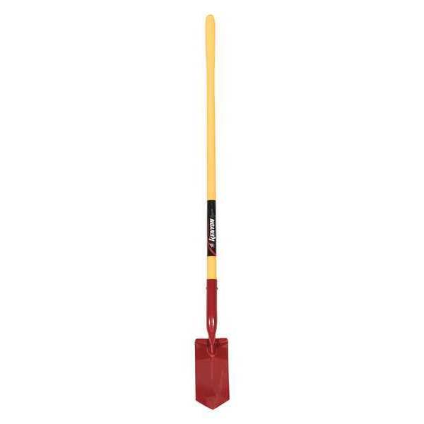 Kenyon 14 ga Trenching Shovel, Steel Blade, 48 in L Yellow Polymer with Fiberglass Core Handle 89245