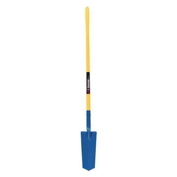 Kenyon 14 ga Drain Spade Shovel, Steel Blade, 48 in L Yellow Polymer with Fiberglass Core Handle 49666