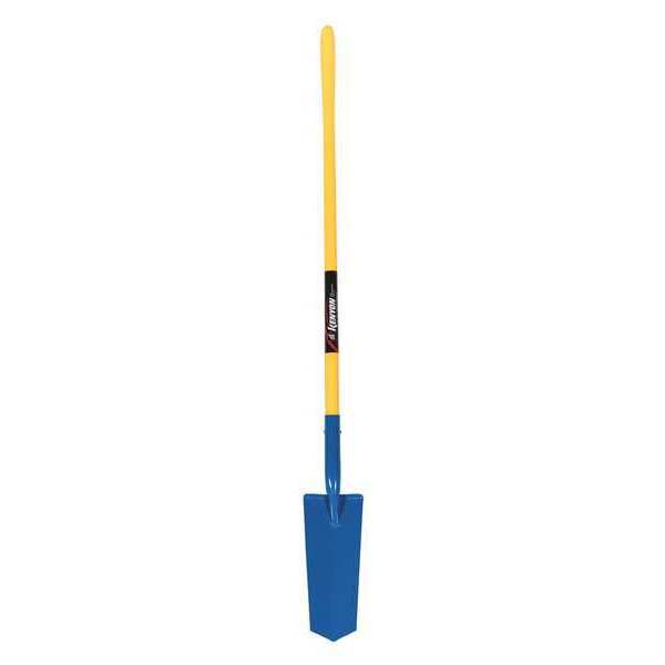 Kenyon 14 ga Forward Turn Step Drain Spade Shovel, Steel Blade, 48 in L Yellow 49666