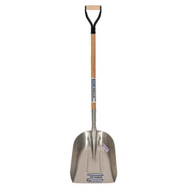 Seymour Midwest Scoop Shovel, Heavy Aluminum Blade, 40 in L American Ash Wood Handle 49242