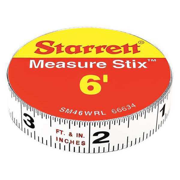 Starrett Measuring Stick, 1/2"x 6ft., Right-Left SM46WRL