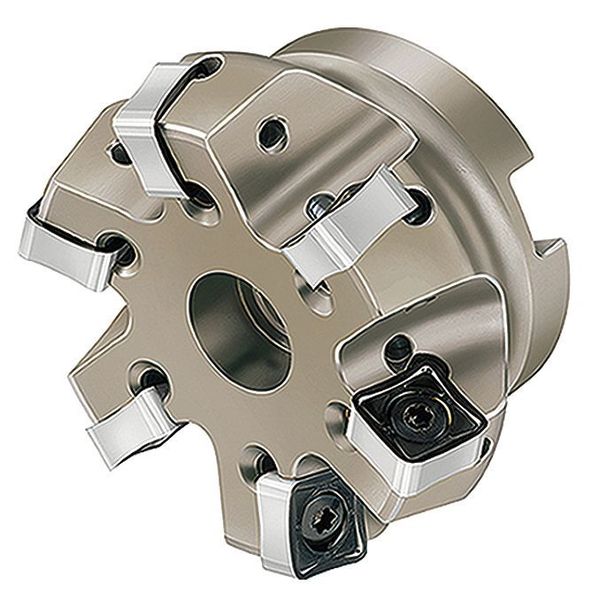 Walter Indexable Face Mill, 2.480" Cutter Dia, 7 Inserts, 8.00mm Cut Depth, F4047 Series F4047.B22.063.Z07.08