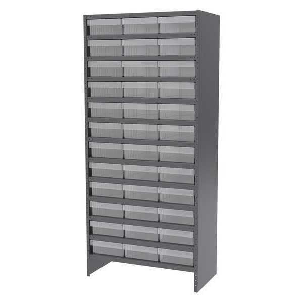 Akro-Mils Steel Bin Shelving Kit, 13 Shelves, Gray/Blue ASC1879118BLU