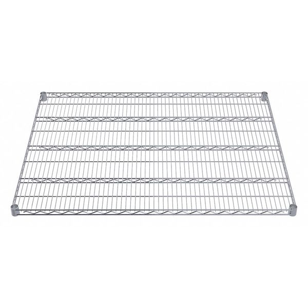Akro-Mils Wire Shelf, 24"D x 72"W, 2 Shelves, Chrome AWS2472SHELF