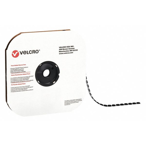 Velcro Brand Tape Dots Hook, 1/2", Blk, PK1440, Disc, Black, 1440 PK VEL121