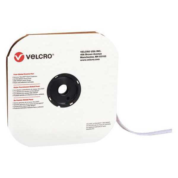 Velcro Brand Tape Strips, Hook, 3/4"x75ft., Wh, 1PK, 75', 3/4" Wd, White VEL113