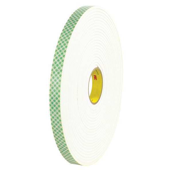 3M Double Sided Foam Tape, 2"x18 yds., 1/4" Natural, PK6 T9574004