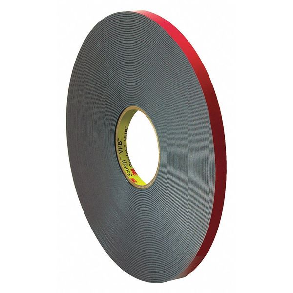 3M 3M™ 5958FR VHB™ Tape, 40.0 Mil, 1/2" x 5 yds., Black, 1/Case VHB595812R