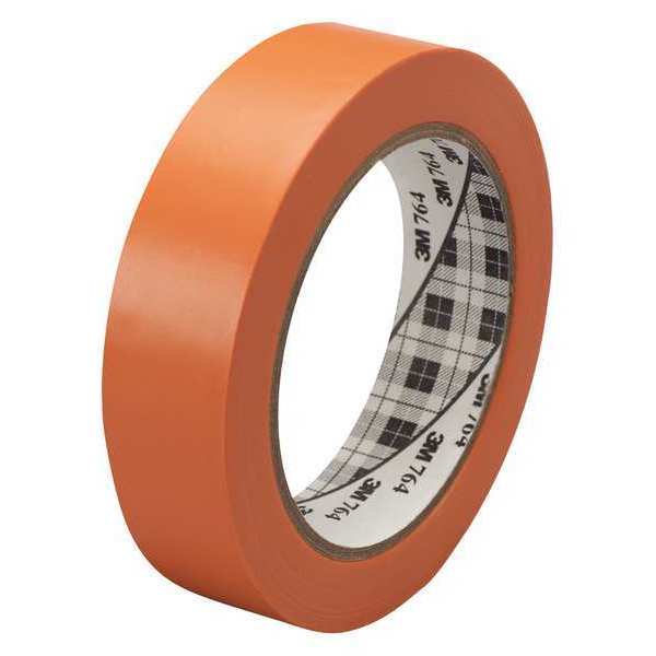 3M Vinyl Tape, 5.0 Mil, 1"x36 yds., Orange, PK6 T965764N6PK