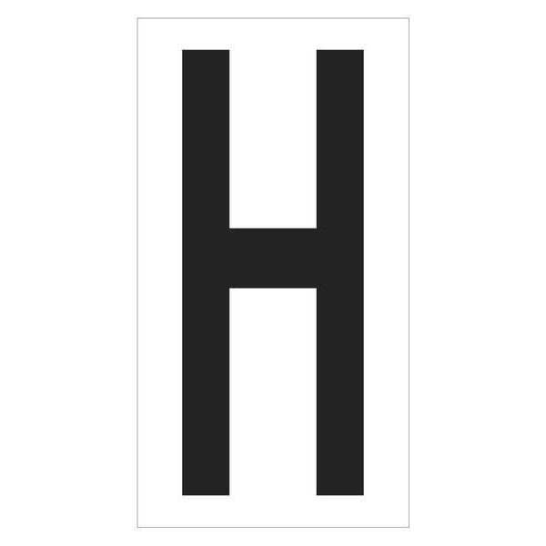 Partners Brand Vinyl Warehouse Letter Labels, "H", 3 1/2", Black/White, 50/Case DL9310H