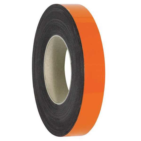 Partners Brand Warehouse Labels, Magnetic Rolls, 1" x 50', Orange, 1/Case LH125