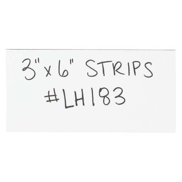 Partners Brand Warehouse Labels, Magnetic Strips, 3" x 6", White, 25/Case LH183