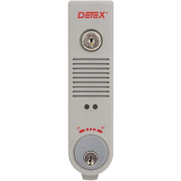Detex Exit Door Alarm, 9V Battery, Plastic, 100dB EAX-500 GRAY W-CYL