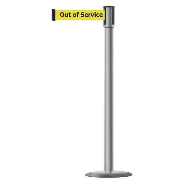 Tensabarrier Slimline Post, Steel, 38in.Post Height 890U-3P-3P-3P-MAX-NO-YEX-C