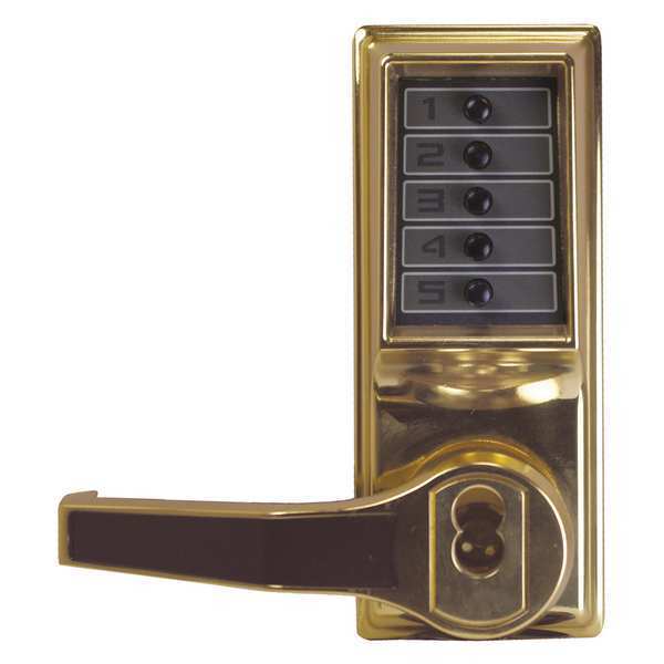 Kaba Simplex Push Button Lockset, 1000, Left, Lever LL1021B-03-41