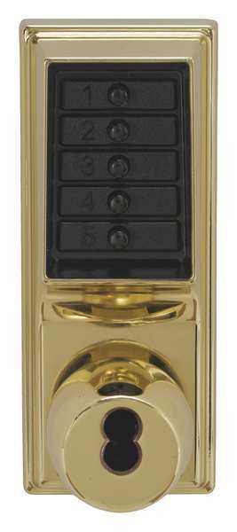 Kaba Simplex Push Button Lockset, 1000, Nonhanded, Knob EE1011/EE1011-03-41