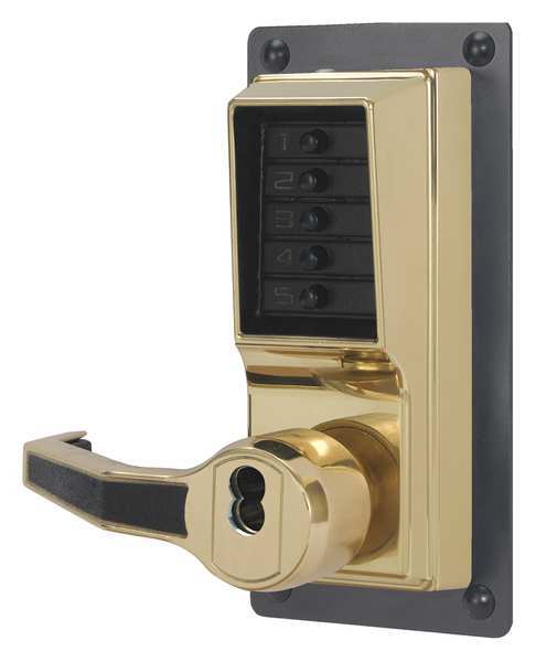 Kaba Simplex Push Button Lockset, 1000, Right, Lever LRP1020B-03-41
