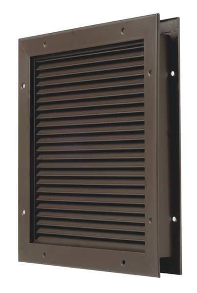 National Guard Door Partition Louver, Steel L-700-BFDKB-20x12