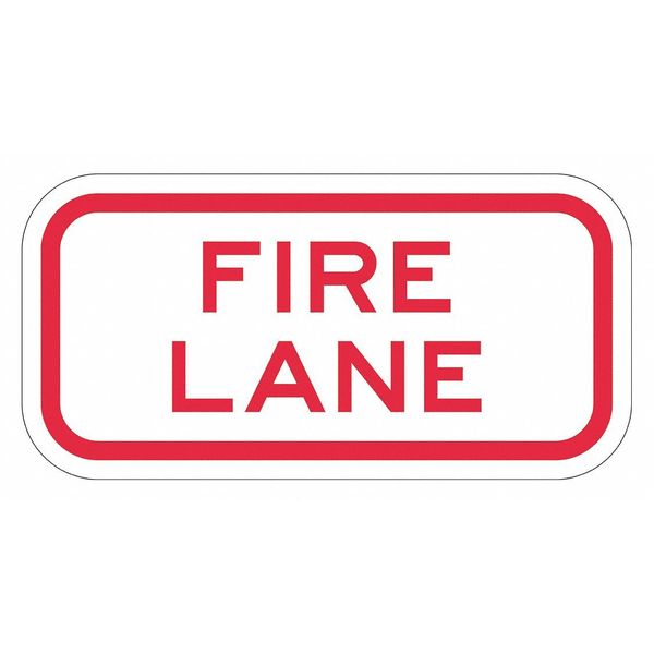 Lyle Fire Lane Sign, 6"H, 12"W, Aluminum T1-1828-EG_12x6