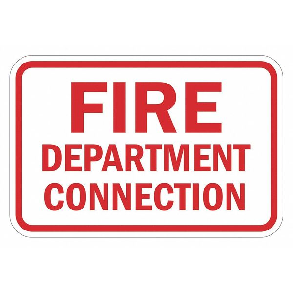 Lyle Fire Sign, 12 in H, 18 in W, Aluminum, Horizontal Rectangle, English, T1-1818-DG_18x12 T1-1818-DG_18x12