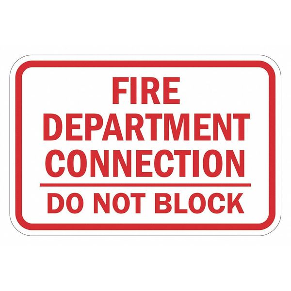 Lyle Fire Sign, 12 in H, 18 in W, Aluminum, Horizontal Rectangle, English, T1-1850-EG_18x12 T1-1850-EG_18x12