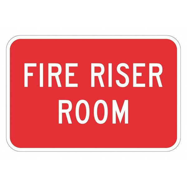 Lyle Fire Sign, 12 in H, 18 in W, Aluminum, Horizontal Rectangle, English, T1-1832-DG_18x12 T1-1832-DG_18x12