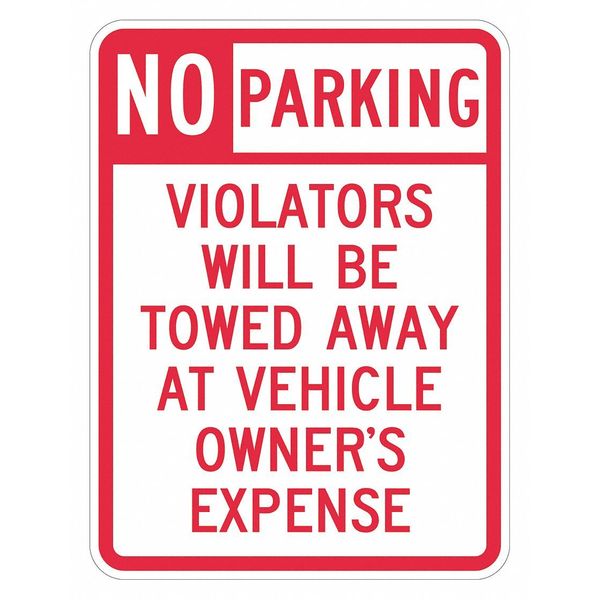 Lyle Tow Zone No Parking Sign, 24" x 18, T1-1062-DG_18x24 T1-1062-DG_18x24