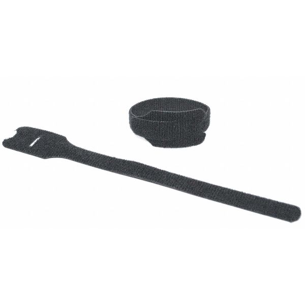 Velcro Brand Hook-and-Loop Cable Tie, Black, 8" L, PK675 170075