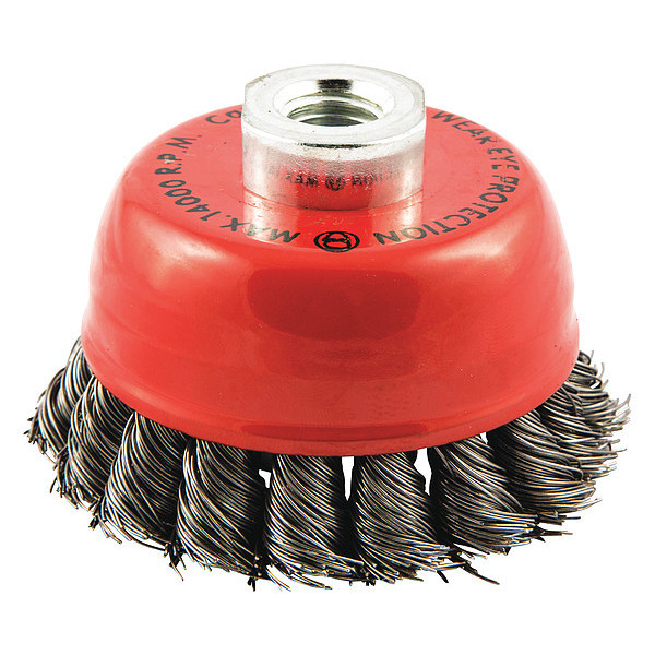 Zoro Select Cup Brush, Wire 0.020" dia., Carbon Steel 66252838691