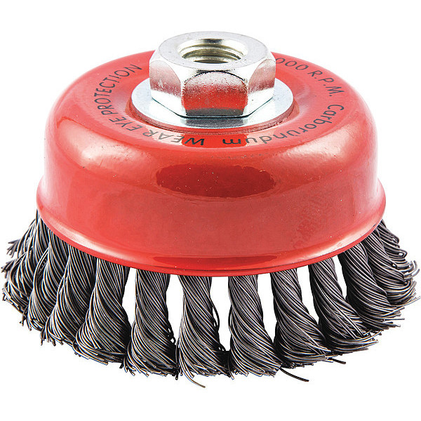 Zoro Select Cup Brush, Wire 0.020" dia., Carbon Steel 66252838787