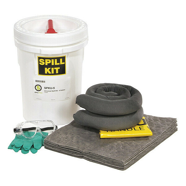 Spilltech Spill Kit, Bucket, Universal, 16-3/4" H SPKU-5