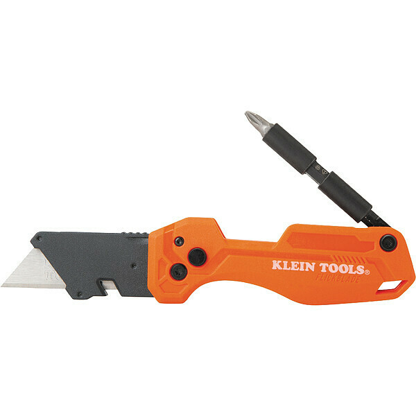 Klein Tools Utility Knife, Folding, w/Driver 44304