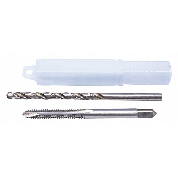 Cle-Line 2PC Jobber Drill and Spiral Point Plug Tap Set Cle-Line 1860 Bright HSS #25 & #10-24 C22307