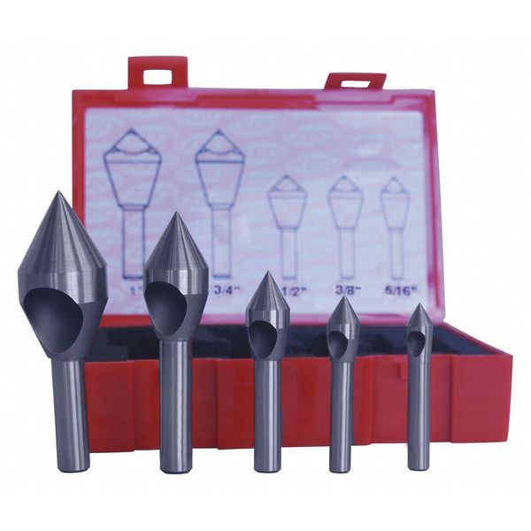 Cleveland Countersink/Deburring Tool Set, 5 Pieces C94592