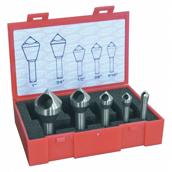 Cleveland Countersink/Deburring Tool Set, 5 Pieces C94593