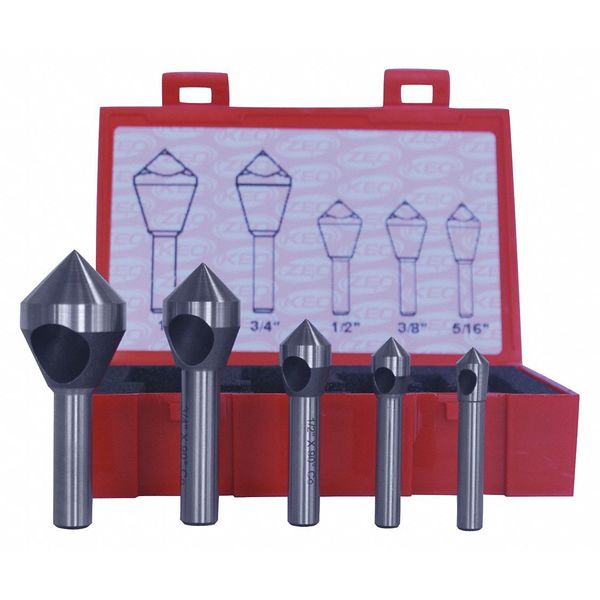 Cleveland Countersink/Deburring Tool Set, 5 Pieces C94594