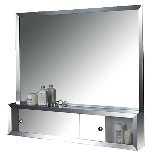 Ketcham 36" x 32" Surface Mounted SS Framed Cosmetic Box with Mirror 3632CB