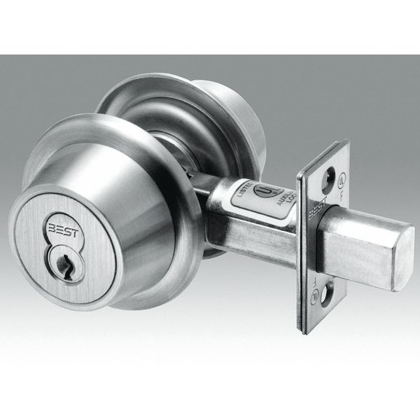 Best Deadbolt, Cylindrical, 2-3/8" Backset 8T27LSTK626