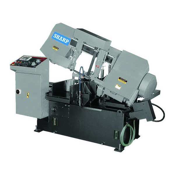 Sharp Band Saw, 9-3/4" x 11" Rectangle, 9-3/4" Round, 7 in Square, 220V AC V, 5 hp HP SW-100NC
