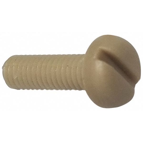 Zoro Select 1/4"-20 x 1/2 in Phillips Pan Machine Screw, Plain PEEK, 10 PK PK1420-12PHP-01