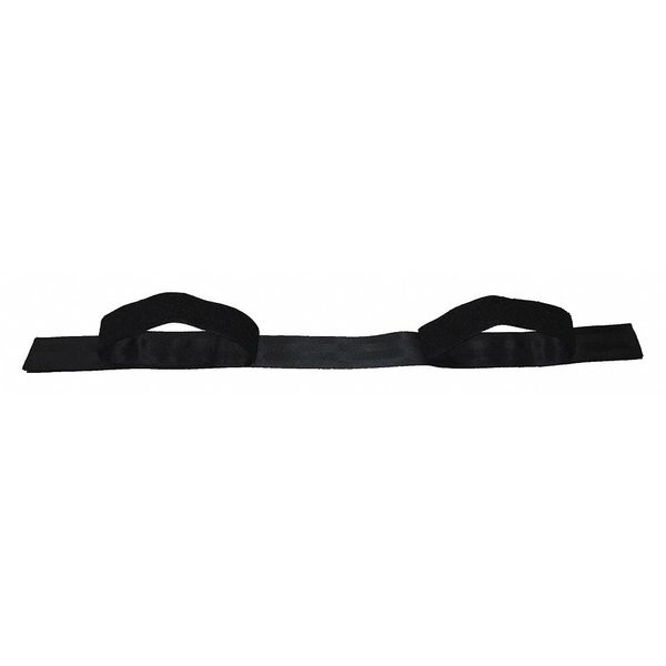 Dick Medical Supply 5' Nylon Two Piece Strap W/ Metal Push Button Buckle &  Loop Ends - Black
