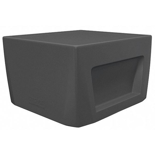 Cortech Square Utility Table, 23-3/4" X 24" X 14.75", Polyethylene Top, Black 126484BK