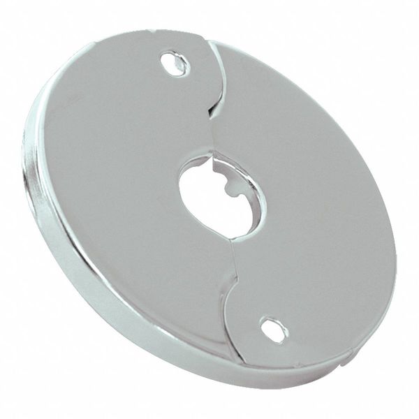 Zoro Select 5/8 " Dia., ABS, Silver Finish, Floor and Ceiling Plate 25755