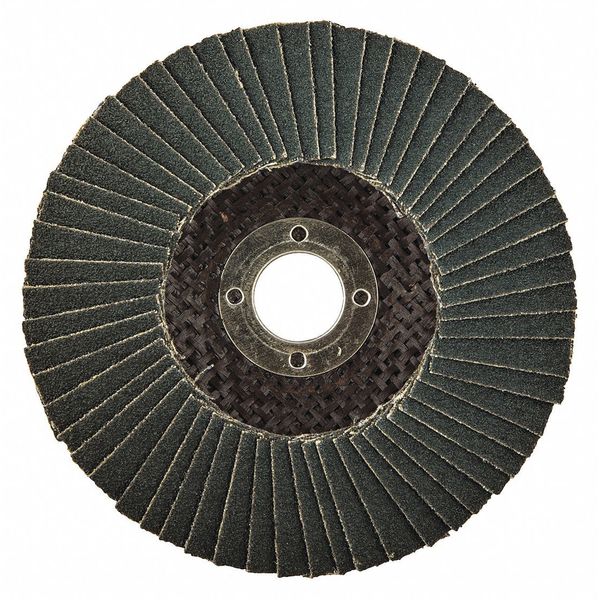 Zoro Select Flap Disc, Type 29, 4" dia., 60 Grit 05539518615