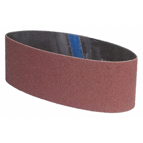 Zoro Select Sanding Belt, Coated, 4 in W, 24 in L, P80 Grit, Coarse, Aluminum Oxide, YP0998W, Brown 78072775823