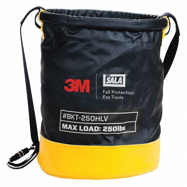 3M Dbi-Sala Spill Control Safe Bucket, Black, Yellow, Vinyl 1500140